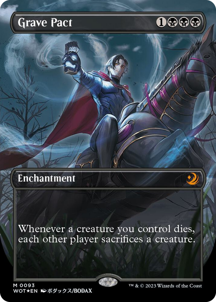 Grave Pact (Anime Borderless) (Confetti Foil) #93 M - Wilds of Eldraine: Enchanting Tales Pokemon card