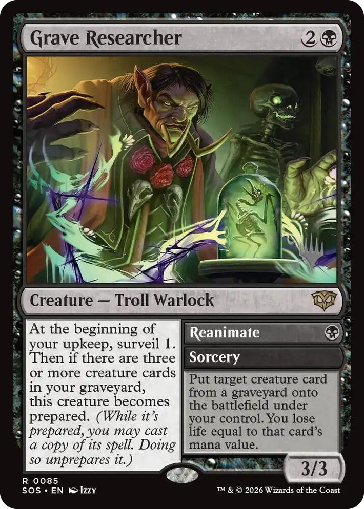 0085 Grave Researcher R Promo Pack: Secrets of Strixhaven