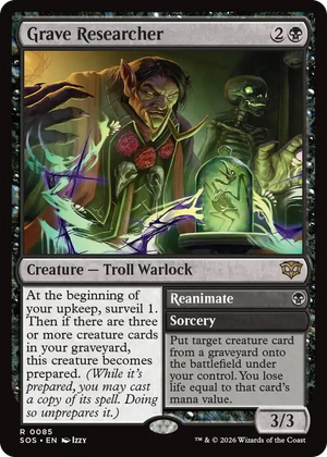 0085 Grave Researcher R Secrets of Strixhaven