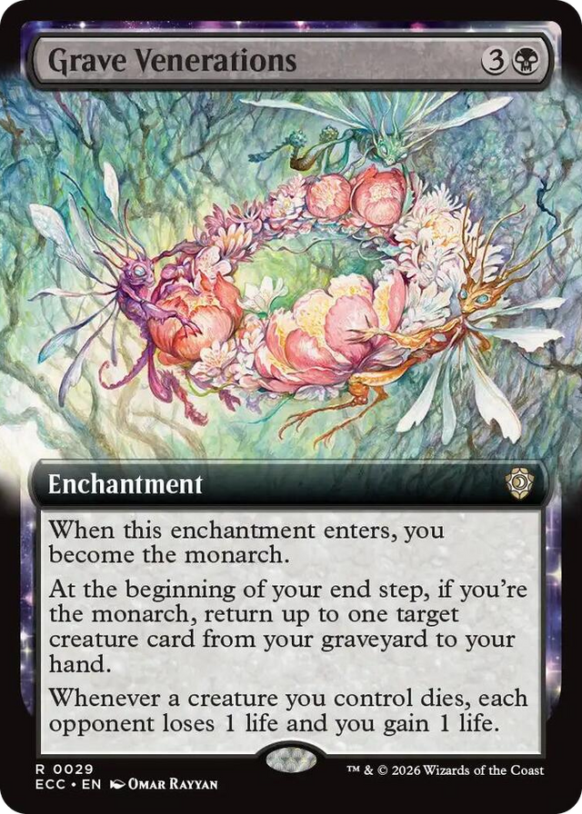 0029 Grave Venerations (Extended Art) R Commander: Lorwyn Eclipsed