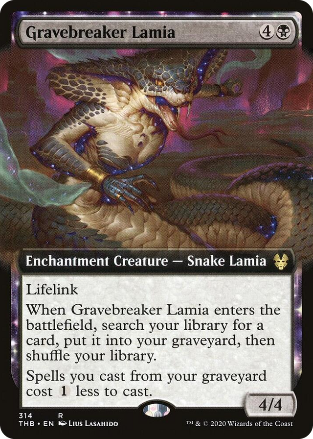 0314 Gravebreaker Lamia (Extended Art) R Theros Beyond Death