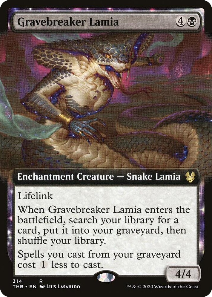 0314 Gravebreaker Lamia (Extended Art) R Theros Beyond Death