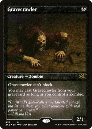 0438 Gravecrawler (Foil Etched) R Double Masters 2022