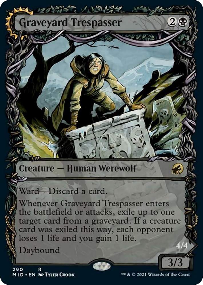 0290 Graveyard Trespasser (Showcase) R Innistrad: Midnight Hunt
