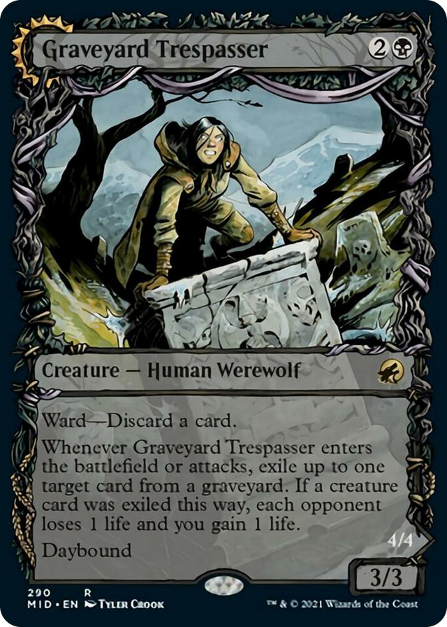 0290 Graveyard Trespasser (Showcase) R Innistrad: Midnight Hunt