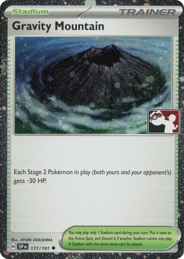 0177 Gravity Mountain - 177/191 (Cosmos Holo) Uncommon Prize Pack Series Cards