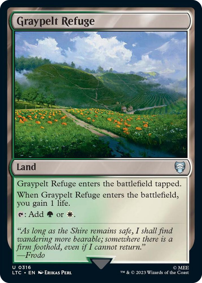 Graypelt Refuge #316 U - Commander: The Lord of the Rings: Tales of Middle-earth Pokemon card