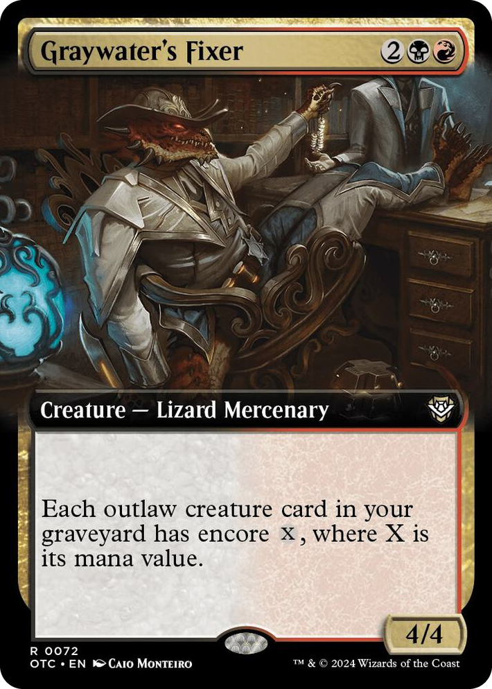 0072 Graywater's Fixer (Extended Art) R Commander: Outlaws of Thunder Junction