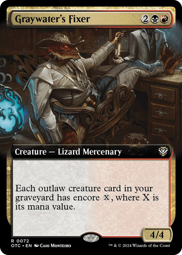 0072 Graywater's Fixer (Extended Art) R Commander: Outlaws of Thunder Junction