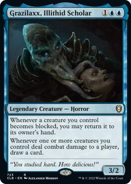 Grazilaxx, Illithid Scholar #723 R - Commander Legends: Battle for Baldur's Gate Pokemon card