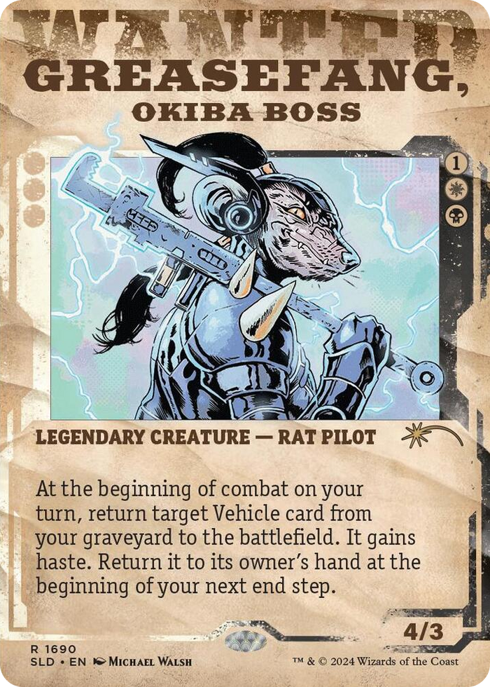 Greasefang, Okiba Boss #1690 R - Secret Lair Drop Series Pokemon card