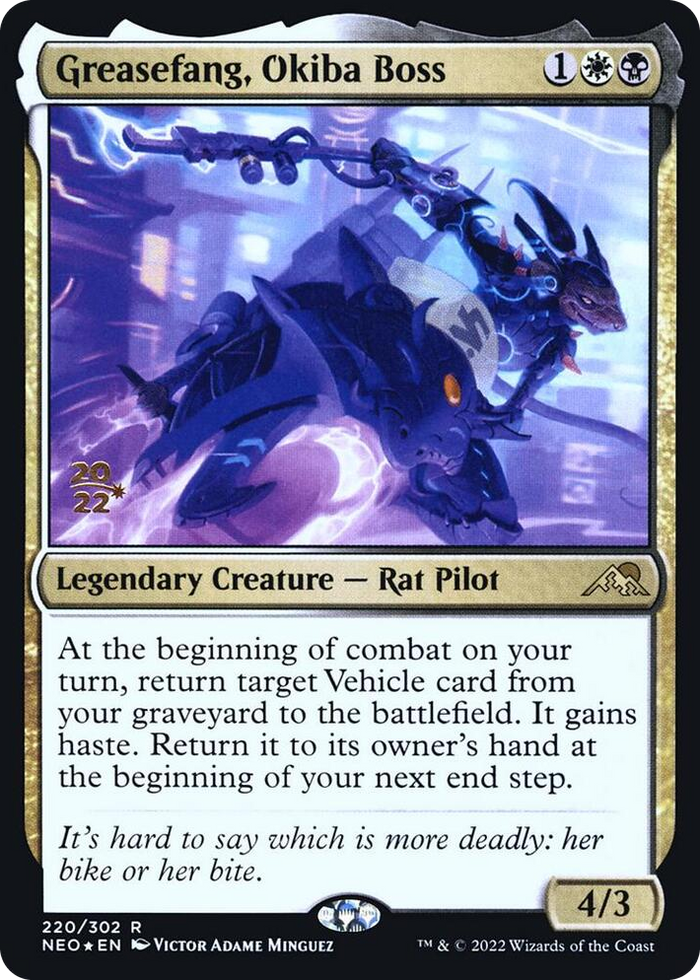 Greasefang, Okiba Boss #220 R - Prerelease Cards Pokemon card