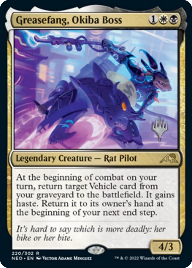 0220 Greasefang, Okiba Boss R Promo Pack: Kamigawa: Neon Dynasty