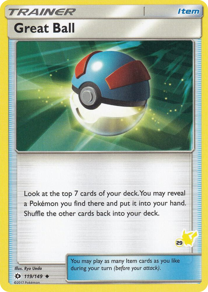 0119 Great Ball - 119/149 (#29 Pikachu Stamped) Promo Battle Academy