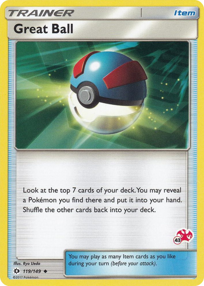 0119 Great Ball - 119/149 (#43 Charizard Stamped) Promo Battle Academy