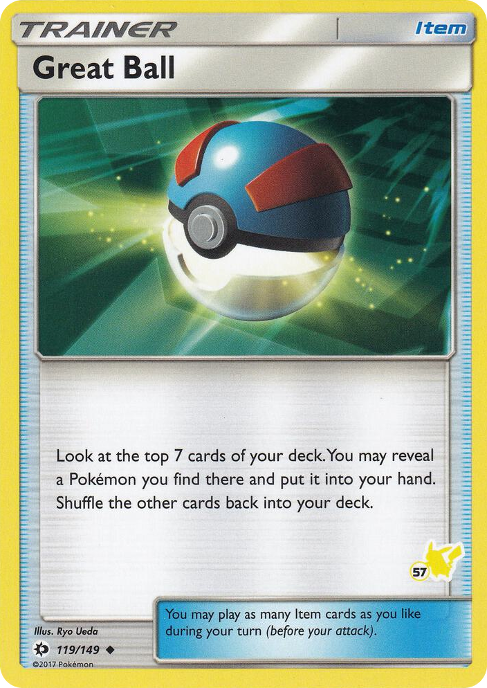 0119 Great Ball - 119/149 (#57 Pikachu Stamped) Promo Battle Academy