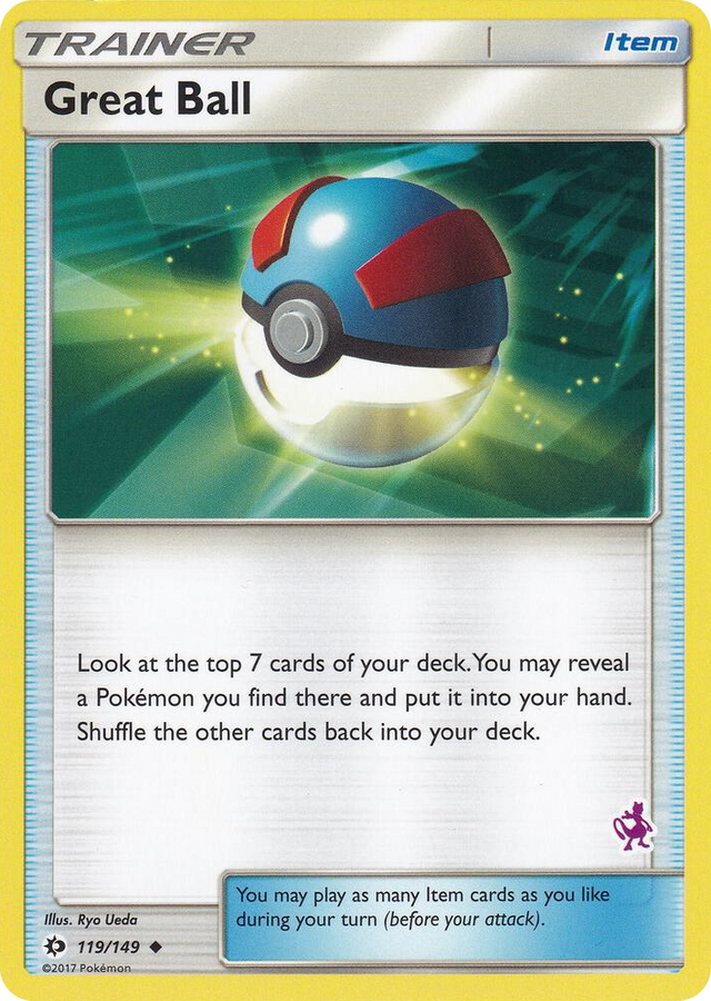 0119 Great Ball - 119/149 (Mewtwo Stamped) Promo Battle Academy