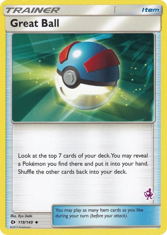 0119 Great Ball - 119/149 (Mewtwo Stamped) Promo Battle Academy