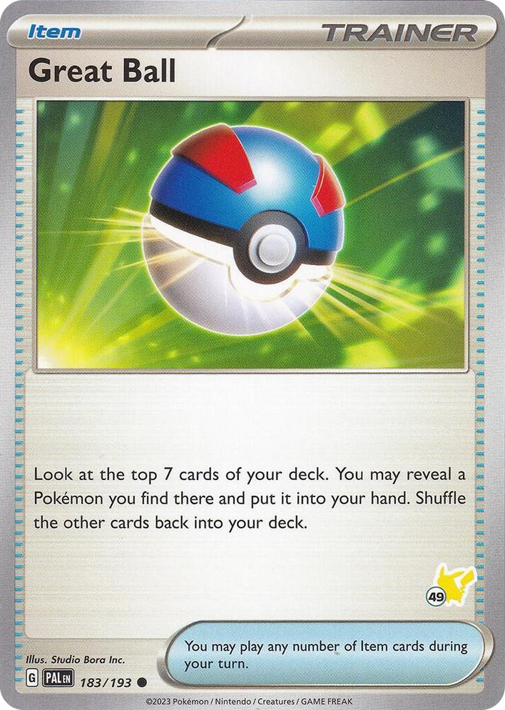 0183 Great Ball - Pikachu 49 Common Battle Academy 2024