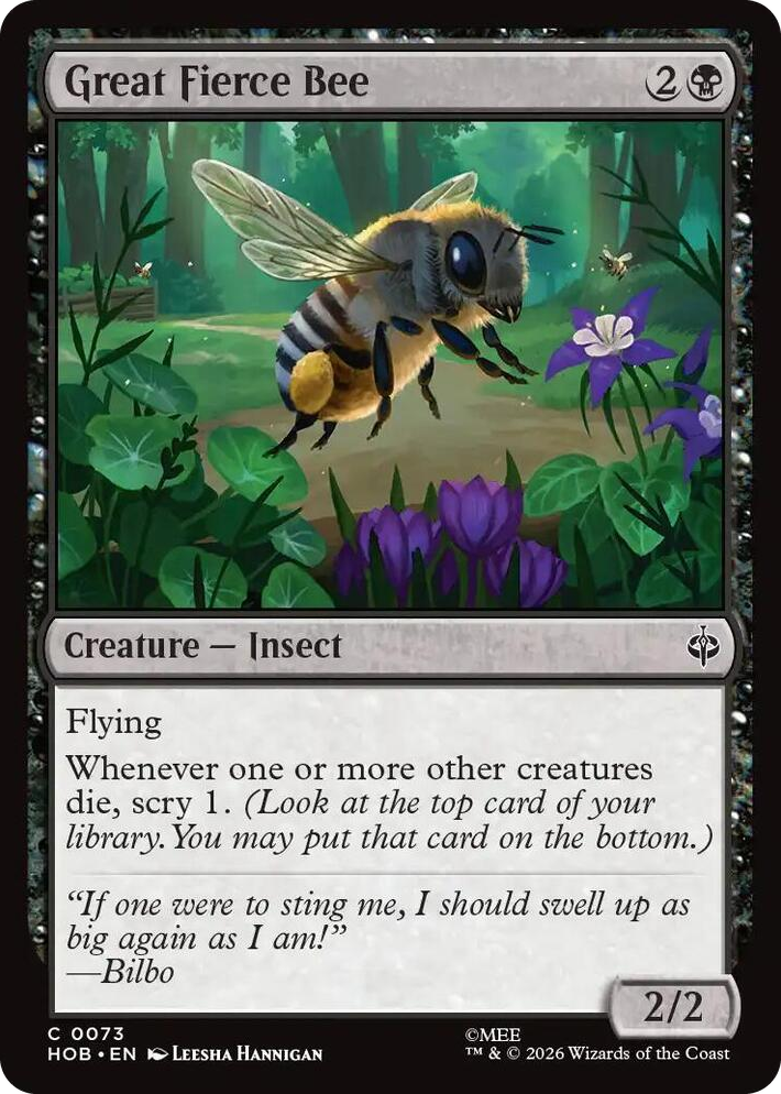 0073 Great Fierce Bee C The Hobbit