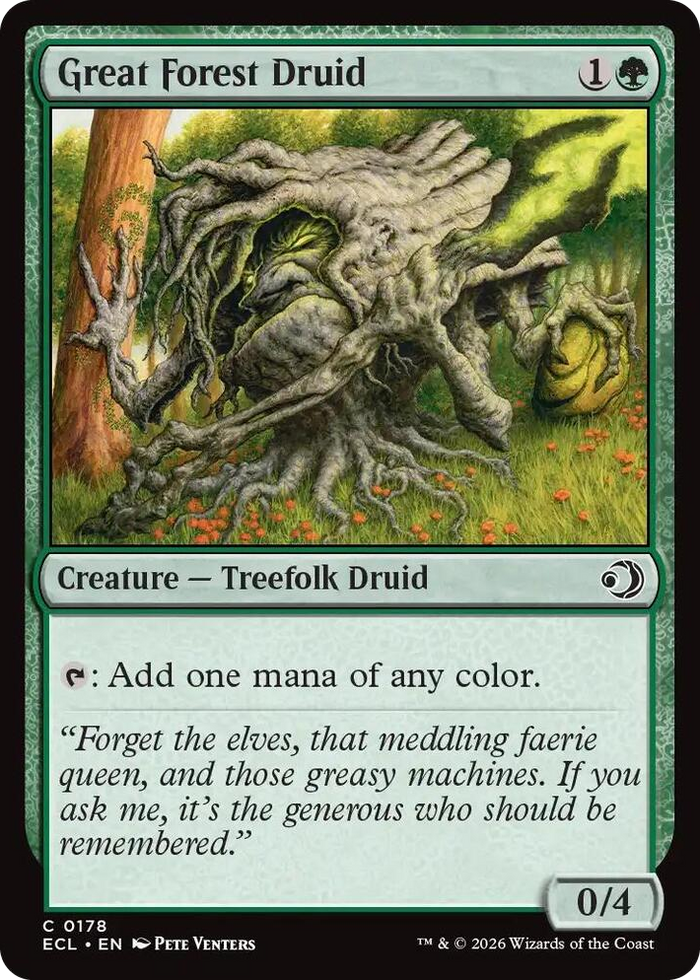 Great Forest Druid #178 C - Lorwyn Eclipsed Pokemon card