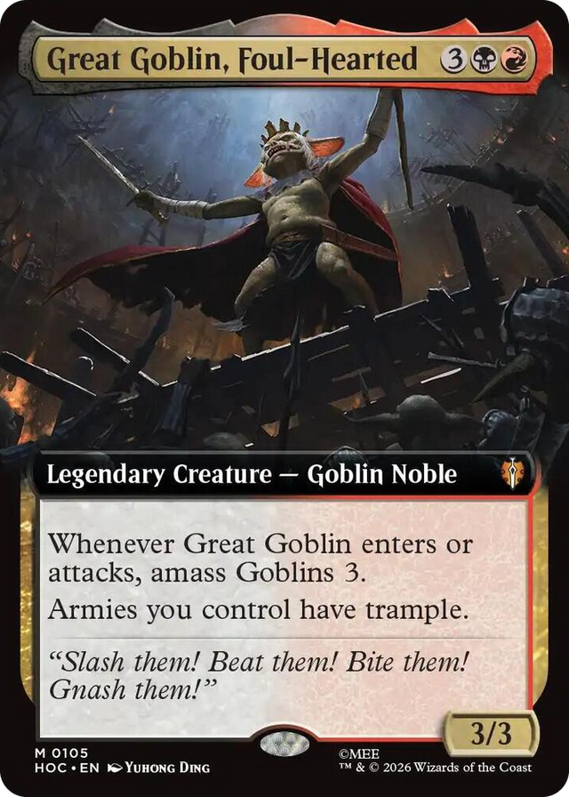0105 Great Goblin, Foul-Hearted (Extended Art) M The Hobbit: Eternal-Legal