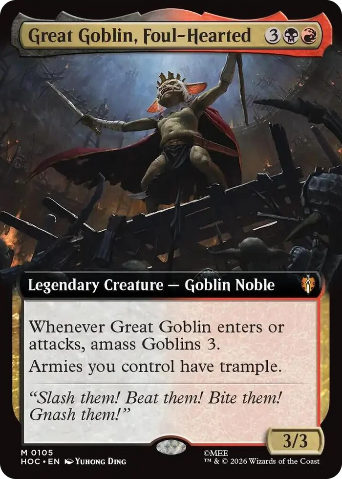 0105 Great Goblin, Foul-Hearted (Extended Art) M The Hobbit: Eternal-Legal