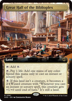 0361 Great Hall of the Biblioplex (Extended Art) R Secrets of Strixhaven