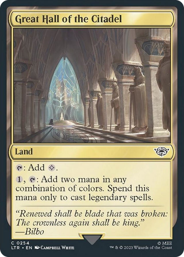 0254 Great Hall of the Citadel C Universes Beyond: The Lord of the Rings: Tales of Middle-earth