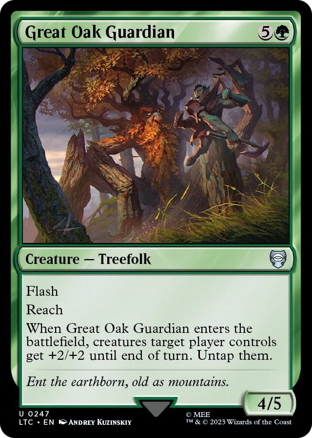 Great Oak Guardian #247 U - Commander: The Lord of the Rings: Tales of Middle-earth Pokemon card