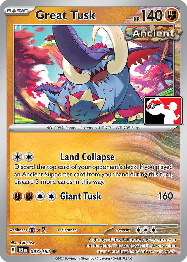 0097 Great Tusk Uncommon Prize Pack Series Cards