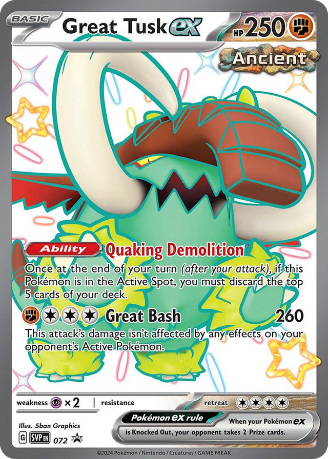 0072 Great Tusk ex - 072 Promo Scarlet & Violet Promo Cards