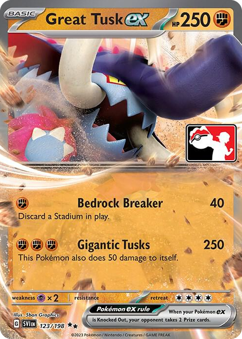 0123 Great Tusk ex Double Rare Prize Pack Series Cards