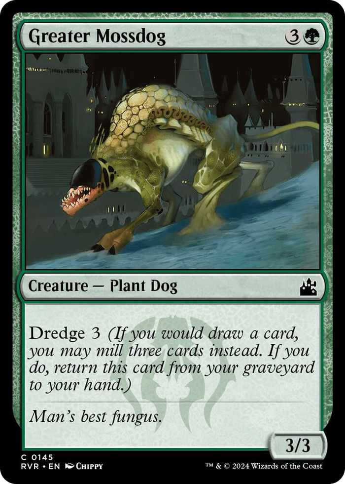 Greater Mossdog #145 C - Ravnica Remastered Pokemon card