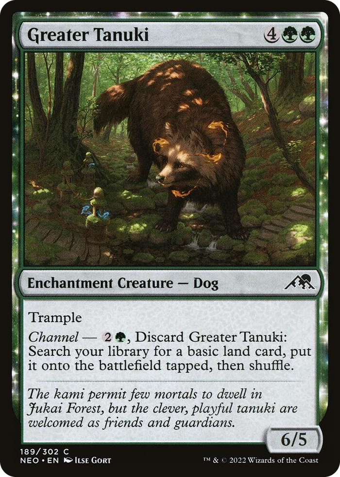 Greater Tanuki #189 C - Kamigawa: Neon Dynasty Pokemon card