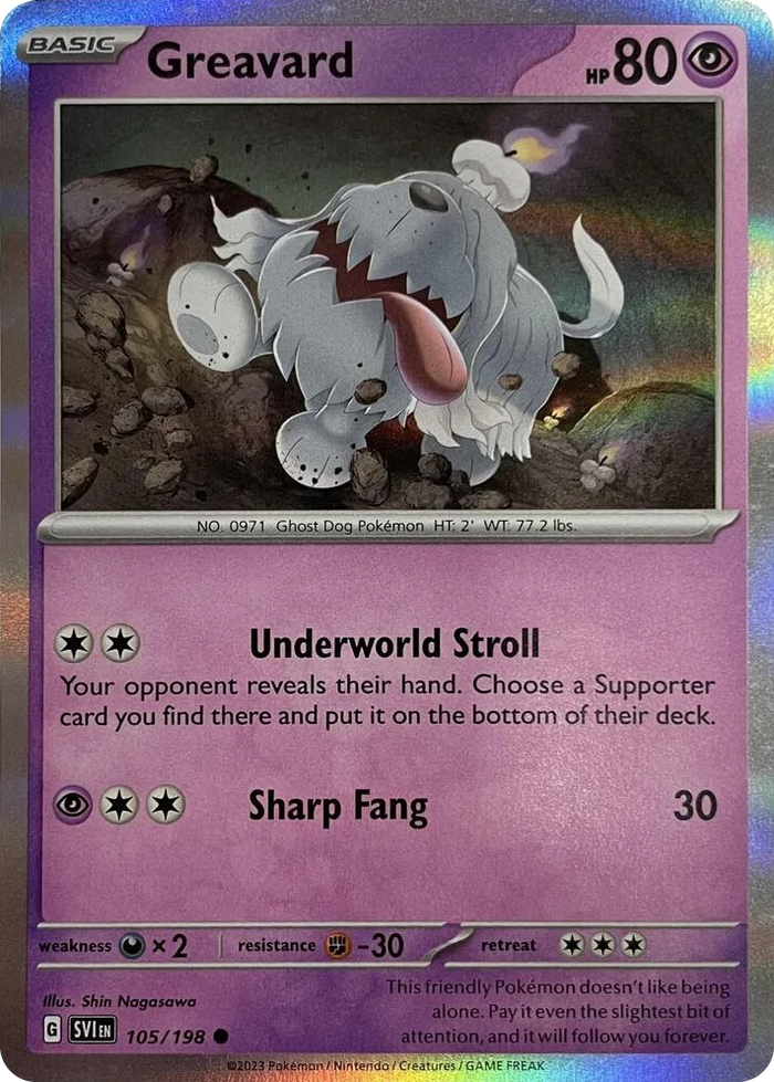 0105 Greavard - 105/198 (Mirage Holo) Common Miscellaneous Cards & Products