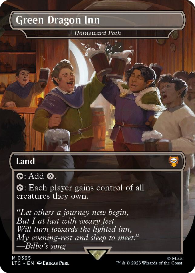 Green Dragon Inn - Homeward Path (Borderless) #365 M - Commander: The Lord of the Rings: Tales of Middle-earth Pokemon card