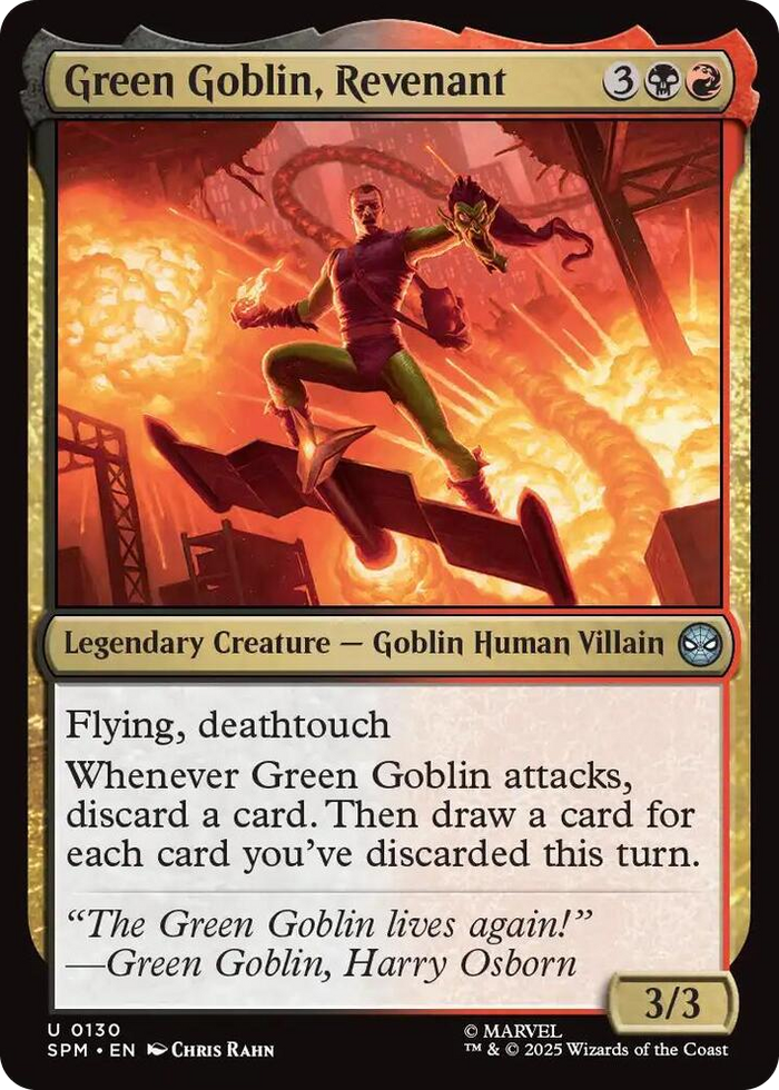 Green Goblin, Revenant #130 U - Marvel's Spider-Man Pokemon card