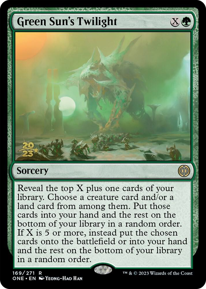 0169 Green Sun's Twilight R Prerelease Cards
