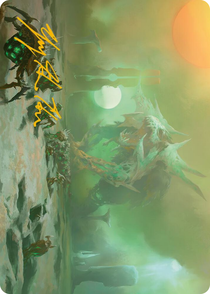 Green Sun's Twilight Art Card (Gold-Stamped Signature) #39 S - Art Series: Phyrexia: All Will Be One Pokemon card