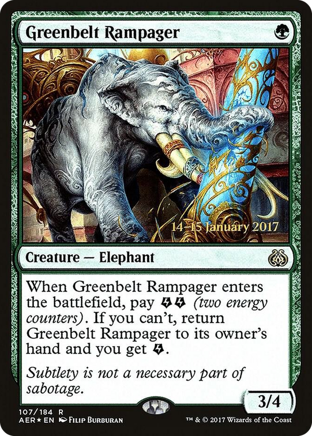 0107 Greenbelt Rampager R Prerelease Cards