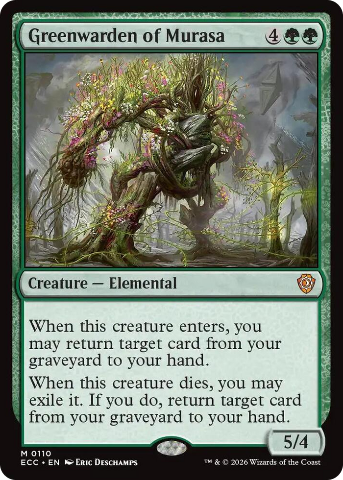Greenwarden of Murasa #110 M - Commander: Lorwyn Eclipsed Pokemon card