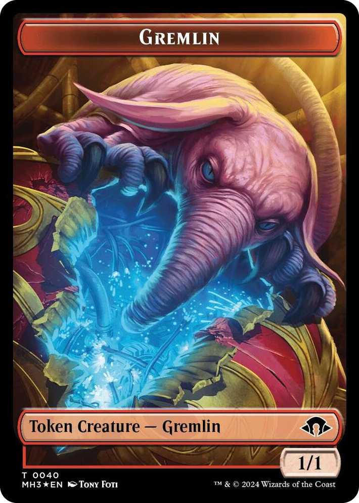 0040 Gremlin (Ripple Foil) // Copy Double-Sided Token T Modern Horizons 3