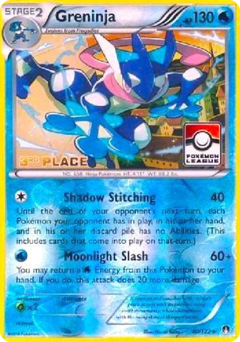 0040 Greninja - 40/122 (Pokemon League) [3rd Place] Promo League & Championship Cards