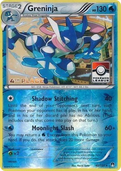 0040 Greninja - 40/122 (Pokemon League) [4th Place] Promo League & Championship Cards