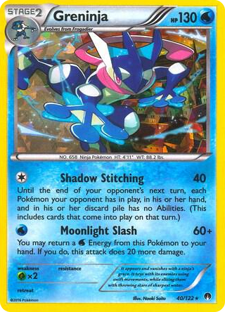 0040 Greninja - 40/122 (XY BREAKpoint) Holo Rare Deck Exclusives