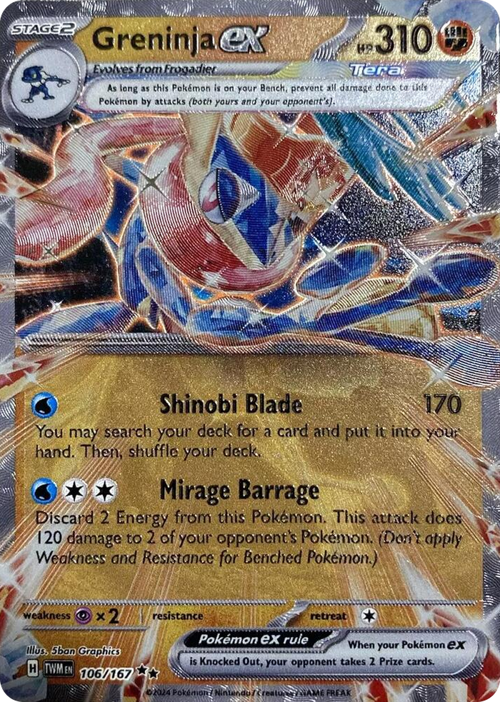 0106 Greninja ex (GameStop Metal Card) Double Rare Miscellaneous Cards & Products