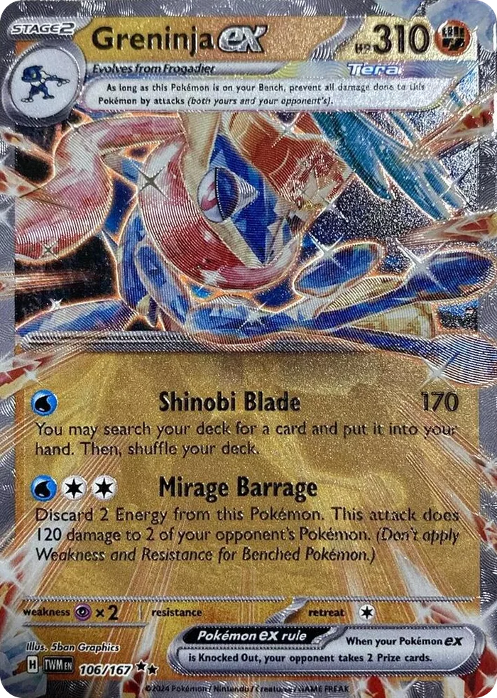 0106 Greninja ex (GameStop Metal Card) Double Rare Miscellaneous Cards & Products