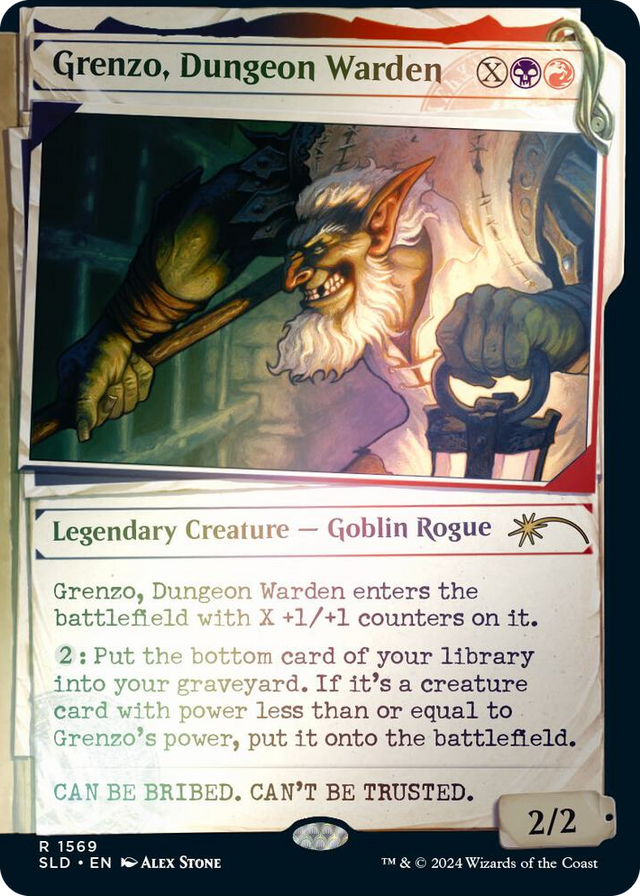 1569 Grenzo, Dungeon Warden (Rainbow Foil) R Secret Lair Drop Series