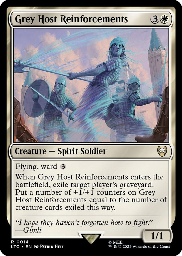Grey Host Reinforcements #14 R - Commander: The Lord of the Rings: Tales of Middle-earth Pokemon card